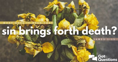 sin produces death|What does it mean that sin brings forth death (James .